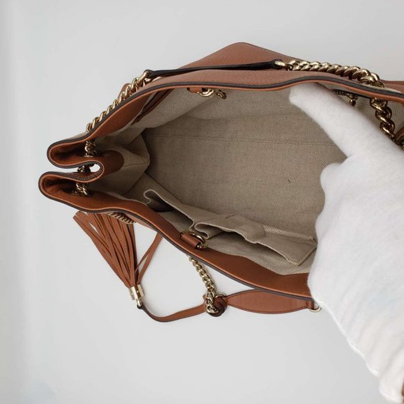 100% Authentic Gucci GG Soho on Chain Medium Shoulder Bag - Picture 12 of 16